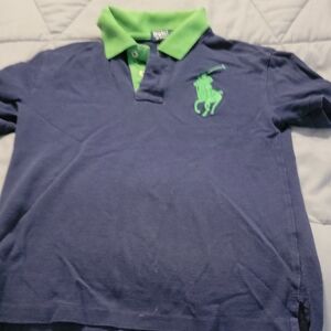 Polo by Ralph Lauren Kids Polo in Navy and Lime